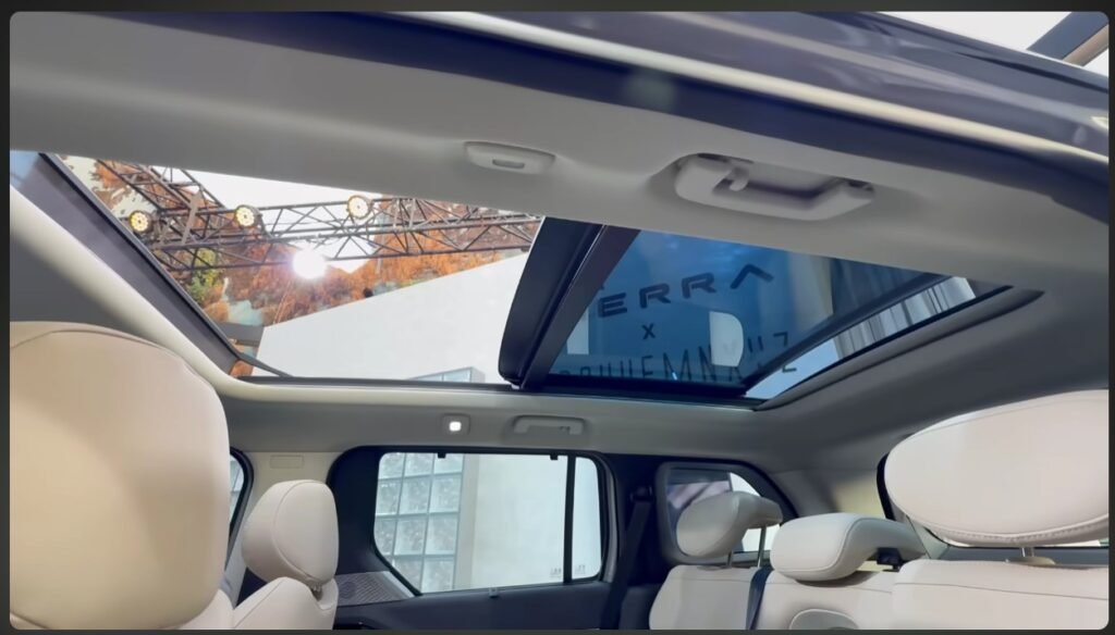 Tata Sierra 2025 panoramic sunroof 
