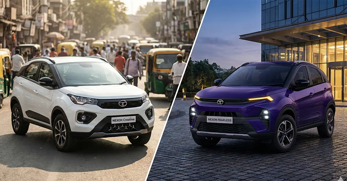 Tata Nexon Creative vs Fearless