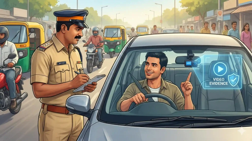 Accident And Evidence Situation Car Dashcam