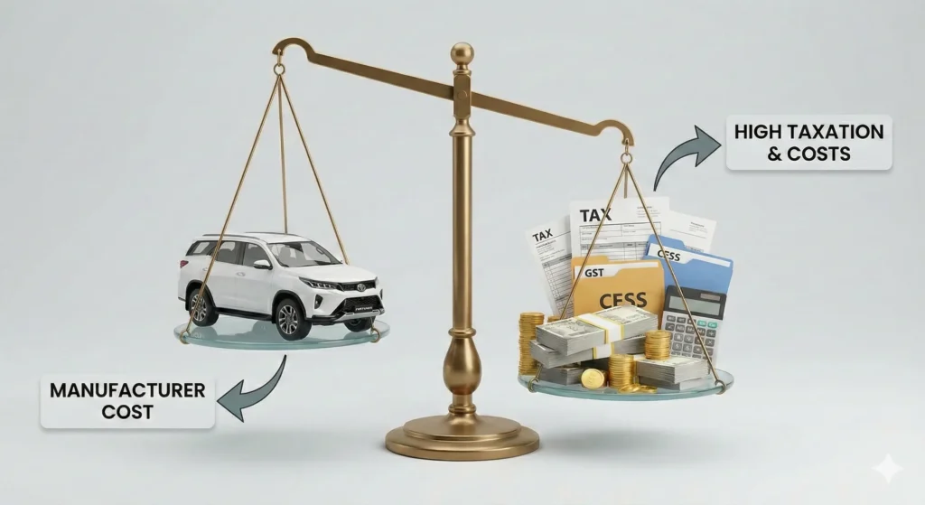 Government tax on toyota fortuner