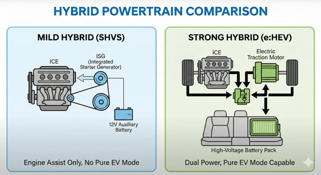 Mild Hybrid vs Strong Hybrid