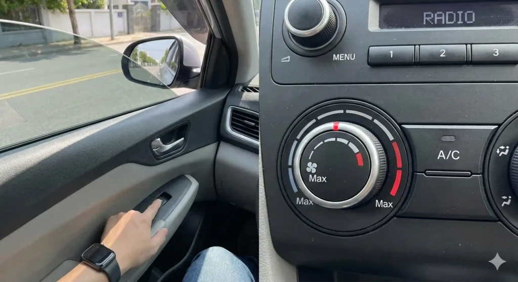 Roll Down Windows Fan only No AC