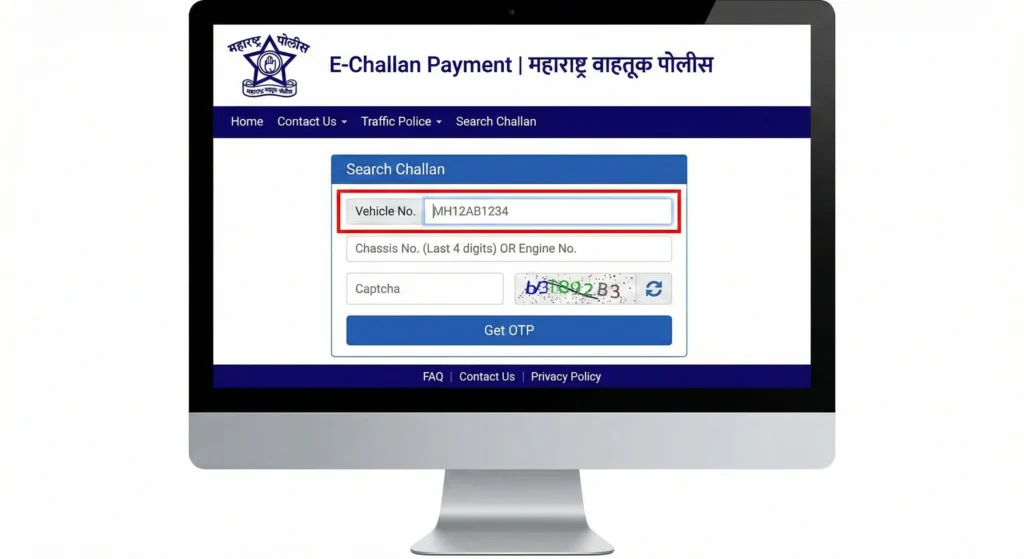 Traffic Challan Online Check