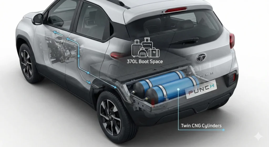 Two Parallel CNG cylinders