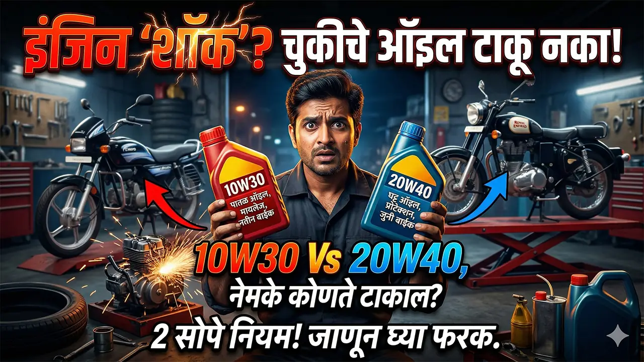 difference between 10w30 and 20w40 engine oil for bike