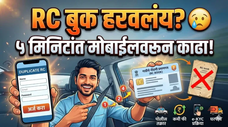 how to apply for duplicate rc book online in maharashtra