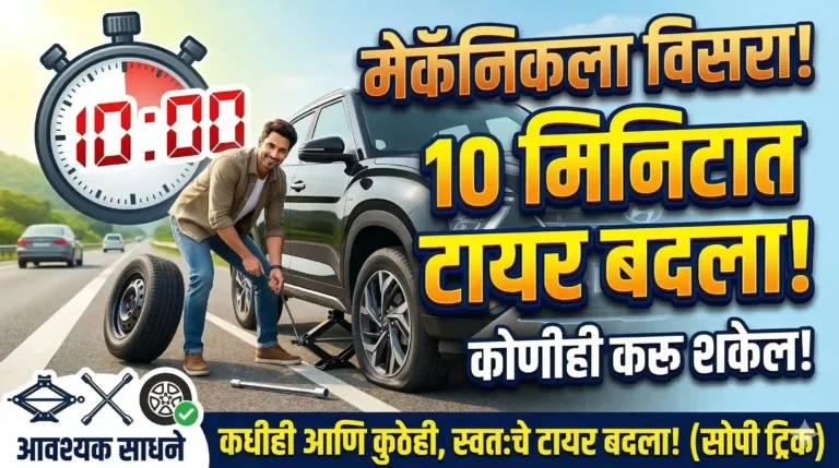 how to change flat car tyre step by step