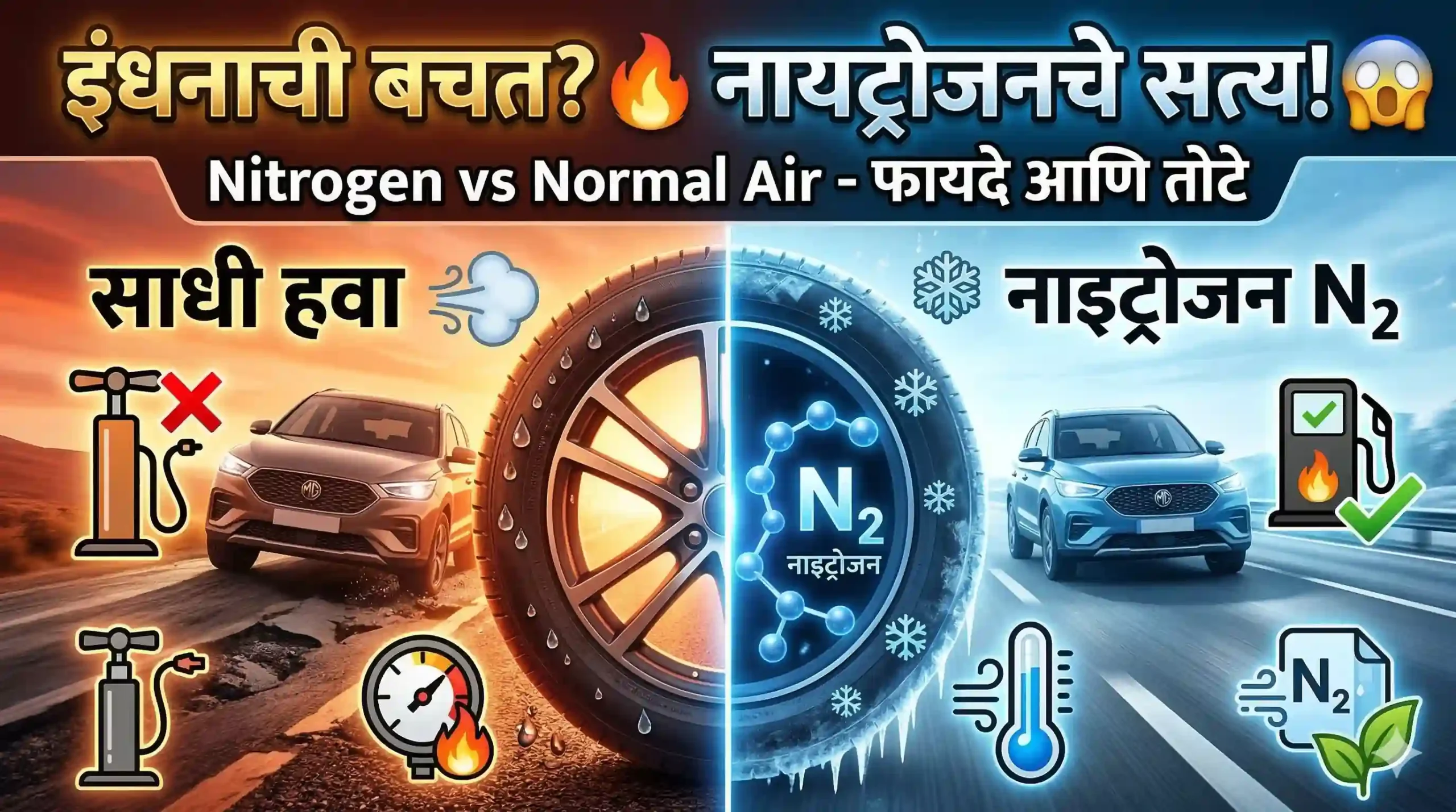 nitrogen vs normal air in tyres