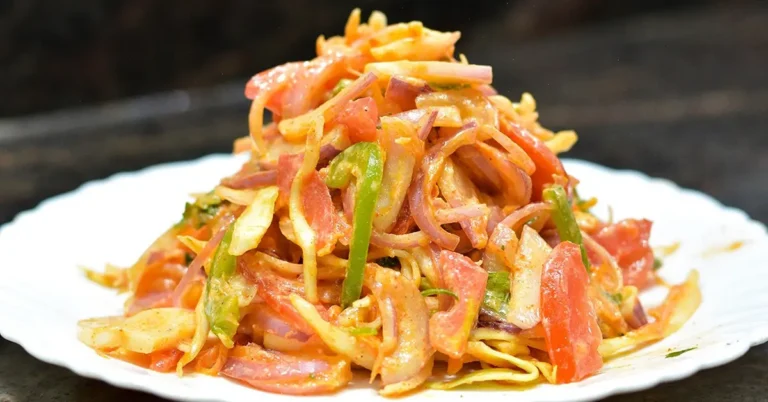 Quick Onion Cabbage Salad
