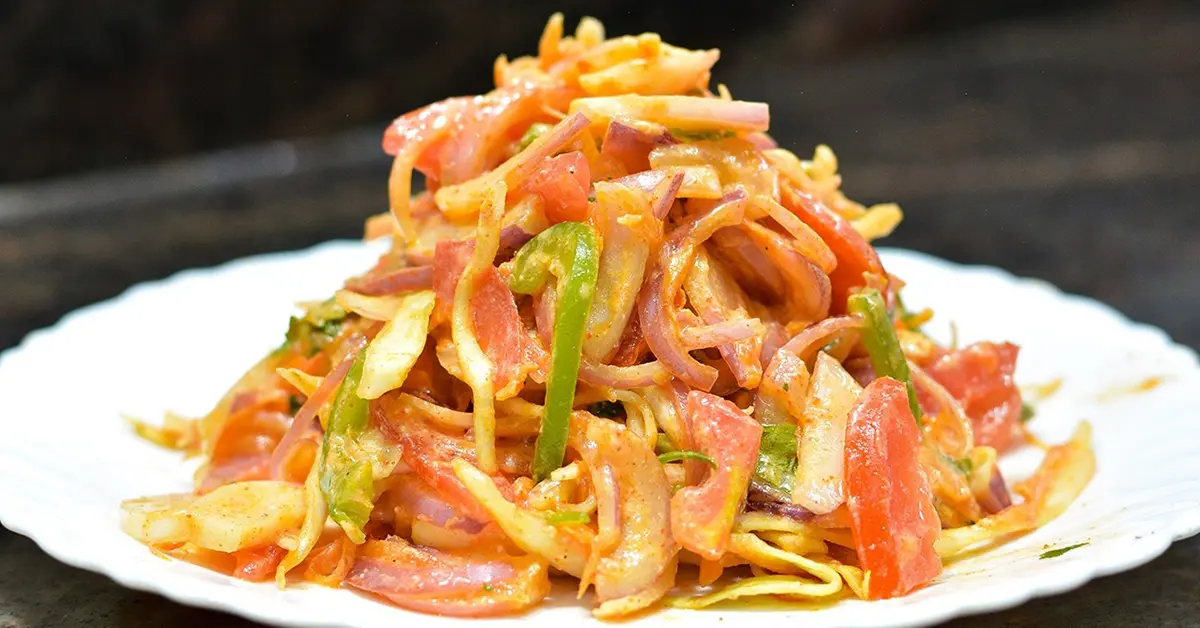 Quick Onion Cabbage Salad