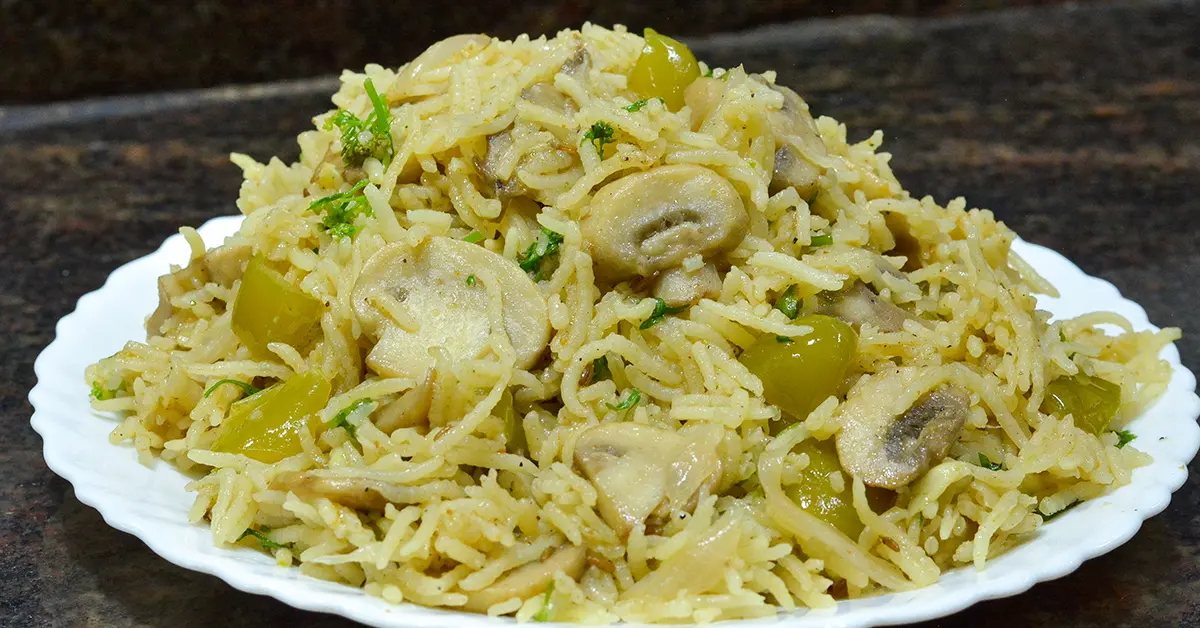 Mushroom Rice Recipe Marathi
