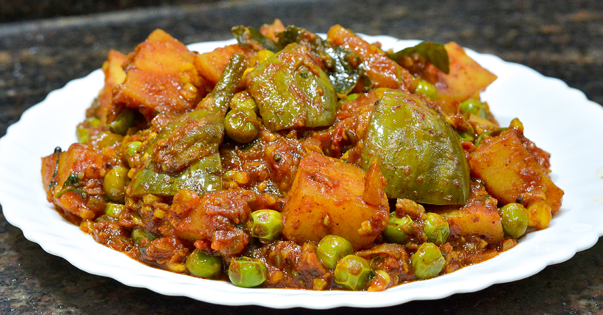 Satara Vangi Batata Vatana Bhaji